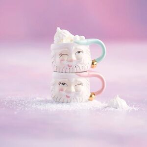 NWT Glitterville Papa Noel Mug- Green